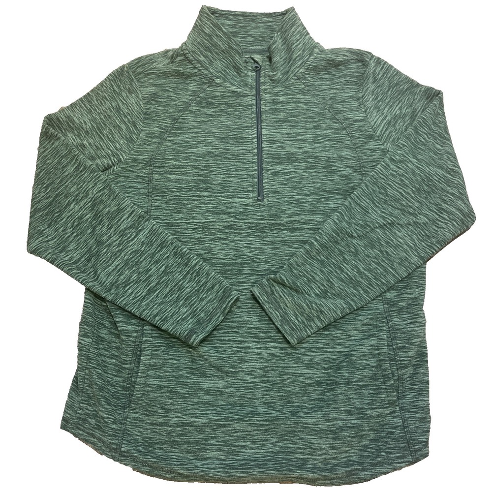 St.Johns Bay Pullover‎ Women's Size L Green 1/4 Zip Nature Hiking Outdoors